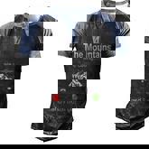 The Mountains Are Calling And I Must Go Hiking Men's Henley Shirt Raglan Sleeve 3D Print T-shirt