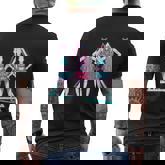 90S Synthwave Cheer Team Cheerleader Vaporwave Cheerleading Men's T-shirt Back Print