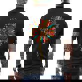 Aussie Mom Sunflower Vintage Australian Shepherd Dog Mama Men's T-shirt Back Print