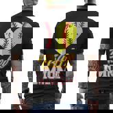 Ball Mom Baseball Softball Mothers Men's T-shirt Back Print