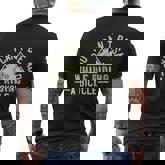 You Cant Be Sad While Riding A Bicycle Mtb Mountain Bike Quote Men's T-shirt Back Print