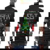 Christmas Get Lit Ugly Christmas Sweater Men's T-shirt Back Print
