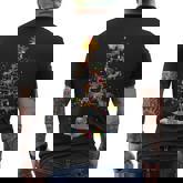 Horse Tree Christmas Candy Cane Men's T-shirt Back Print