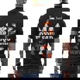 Ironic Fox Squad Nature Forest Animal Men's T-shirt Back Print