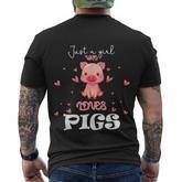 Just A Girl Who Loves Pigs Cute Animal Pig Nice Girls Men's T-shirt Back Print