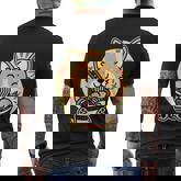 Kawaii Ramen Cute Anime Dog Corgi Japanese Noodles Drk Men's T-shirt Back Print