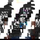 Level 37 Unlocked Video Game 37Th Birthday Boy Gamer Men's T-shirt Back Print