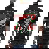 Santa Skull Candy Cane Ugly Christmas Sweater T-Shirt Men's T-shirt Back Print