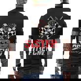 Sister Pit Crew Race Car Birthday Party Racing Men's T-shirt Back Print