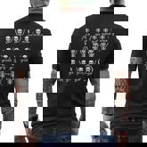 Skeleton Dance Graph Figures Equation Math Teacher Halloween Men's T-shirt Back Print
