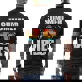 Summer Vibes Sunset Beach Tropical Men's T-shirt Back Print