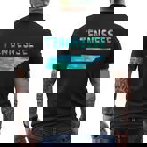 Tennessee Map Colorful Isolated Tennessee State Map In Watercolor United States Men's T-shirt Back Print