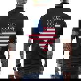Texas United States Map Men's T-shirt Back Print