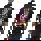 Traveling International Countries Flags World Flags Men's T-shirt Back Print