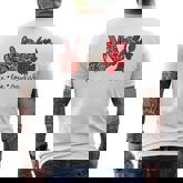 Peace Love Crawfish Cute Leopard And Seafood Lover Men's T-shirt Back Print