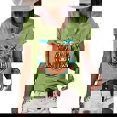 Floral Highland Cow Heifer Horseshoe Western Country Cowboy  Women's Short Sleeve Loose T-shirt