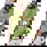 Retro Vintage Groovy Trick Or Teach Halloween Teacher Life  V2 Women's Short Sleeve Loose T-shirt