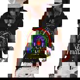 100 Days Smarter Happy 100Th Day Of School Rainbow Leopard Women's Short Sleeve Loose T-shirt