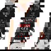 Christmas Be Nice To The Nurse Santa Is Watching Ugly Christmas Sweater Women's Short Sleeve Loose T-shirt