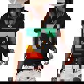 Cute Black Cat Vintage Retro Style   Bombay Cat Lovers  Women's Short Sleeve Loose T-shirt