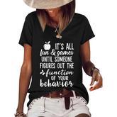 Someone Figures Out The Function Of Your Behavior Teacher Women's Short Sleeve Loose T-shirt