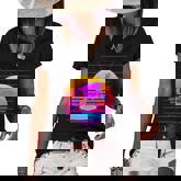 Tropical Flamingo Vaporwave 80S Synthwave Summer Vaporwave Women's Short Sleeve Loose T-shirt