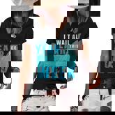 Womens I Wait All Year For This Week Funny Shark Ocean Vintage Gift V Neck  Women's Short Sleeve Loose T-shirt