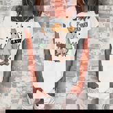 Cowboy Boo How Retro Ghost Halloween Costume Desert Cactus  Women's Loosen Crew Neck Short Sleeve T-Shirt