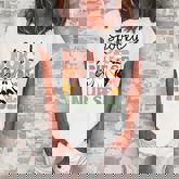 Groovy Nurse Costume Spooky Nurse Halloween Women's Loosen Crew Neck Short Sleeve T-Shirt