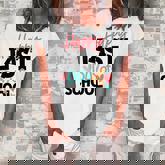 Happy Last Day Of School Kids Teacher Student Graduation  Women's Loosen Crew Neck Short Sleeve T-Shirt