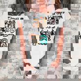 Leopard Faith Over Fear Cowboy Western Country Christian  Women's Loosen Crew Neck Short Sleeve T-Shirt