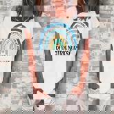 Pediatric Nurse Cute Rainbow Funny Pediatric Nurse Women's Loosen Crew Neck Short Sleeve T-Shirt