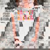 Retro Groovy Sister Matching Family 1St Birthday Party  V2 Women's Loosen Crew Neck Short Sleeve T-Shirt