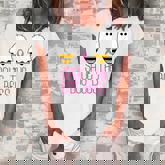 Save The Boobees Boo Bees Breast Cancer Halloween Women  Women's Loosen Crew Neck Short Sleeve T-Shirt