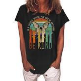 Be Kind  Autism Awareness Asl Mom Teacher Kindness  Women's Loosen Crew Neck Short Sleeve T-Shirt