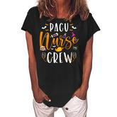 Halloween Pacu Nurse Crew Funny Halloween Witch Pacu Nurse  Women's Loosen Crew Neck Short Sleeve T-Shirt