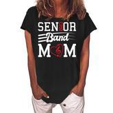 Horn Player Senior 2023 Band Mom  Women's Loosen Crew Neck Short Sleeve T-Shirt