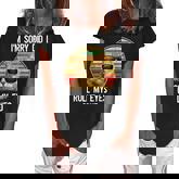 Vintage Im Sorry Did I Roll My Eyes Out Loud Sarcastic Cat Women's Loosen Crew Neck Short Sleeve T-Shirt