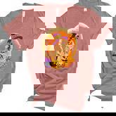 Halloween Pomeranian Dog Moon With Pumpkin Funny Gifts Women Women's Short Sleeve T-shirt Unisex Crewneck Soft Tee