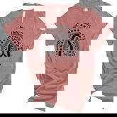 Peace Love Cure Melanoma Cancer Awareness Leopard Rainbow Women's Short Sleeve T-shirt Unisex Crewneck Soft Tee