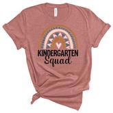 Kindergarten Squad Kinder First Day Rainbow Teacher Student  Women's Short Sleeve T-shirt Unisex Crewneck Soft Tee