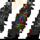 100 Days Smarter Happy 100Th Day Of School Rainbow Leopard Women Crewneck Graphic Sweatshirt