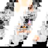 Gnomes Halloween With My Gnomies Witch Garden Gnome Women Crewneck Graphic Sweatshirt