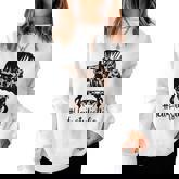 Hairstylist Lifes Mom Messy Bun Funny Mothers Day  Women Crewneck Graphic Sweatshirt