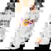 Kids Im Just Here For The Candy Halloween Cute Lollipop Sweets Women Crewneck Graphic Sweatshirt