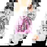October We Wear Pink Rainbow Breast Cancer Awareness Leopard  Women Crewneck Graphic Sweatshirt