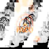 Pacu Nurse Leopard Rainbow Halloween Pumpkin Nursing  Women Crewneck Graphic Sweatshirt