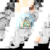 Pediatric Nurse Cute Rainbow Funny Pediatric Nurse Women Crewneck Graphic Sweatshirt