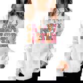 Retro Groovy Sister Matching Family 1St Birthday Party  V2 Women Crewneck Graphic Sweatshirt