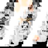 Womens Mothers Day Funny Sissy Life Messy Bun Leopard Mommy Grandma Women Crewneck Graphic Sweatshirt